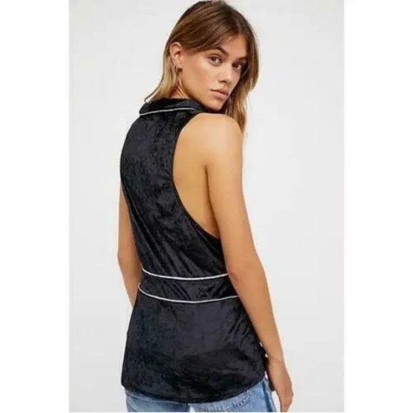 NEW Free People Late Night Velvet Wrap Top - Picture 4 of 8